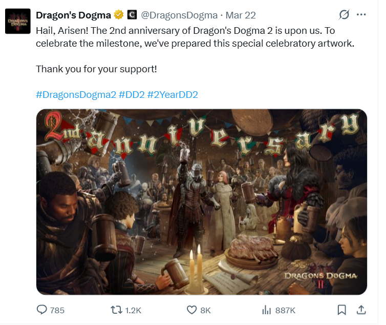 Dragon's Dogma Tweet