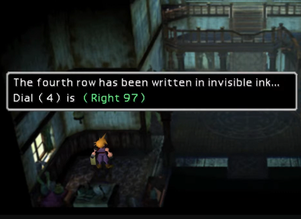 FF7 Safe Codes Right 97
