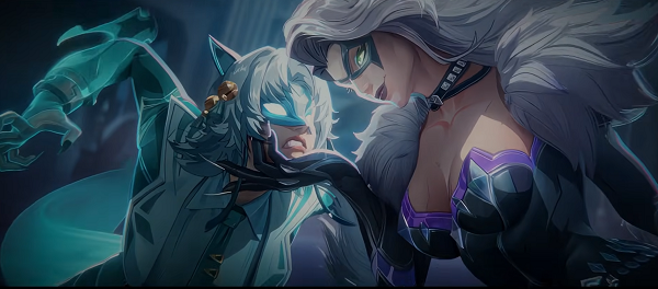 White Fox and Black Cat