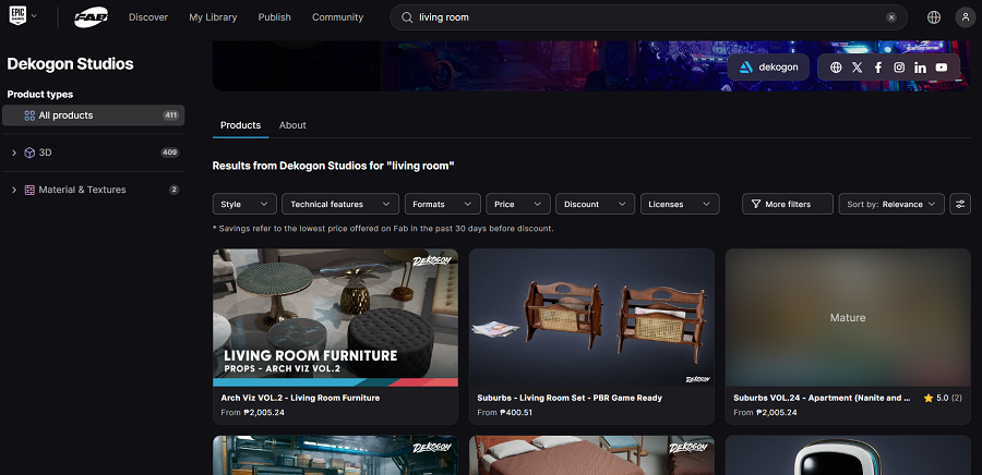 Assets Being Sold for the Unreal Engine