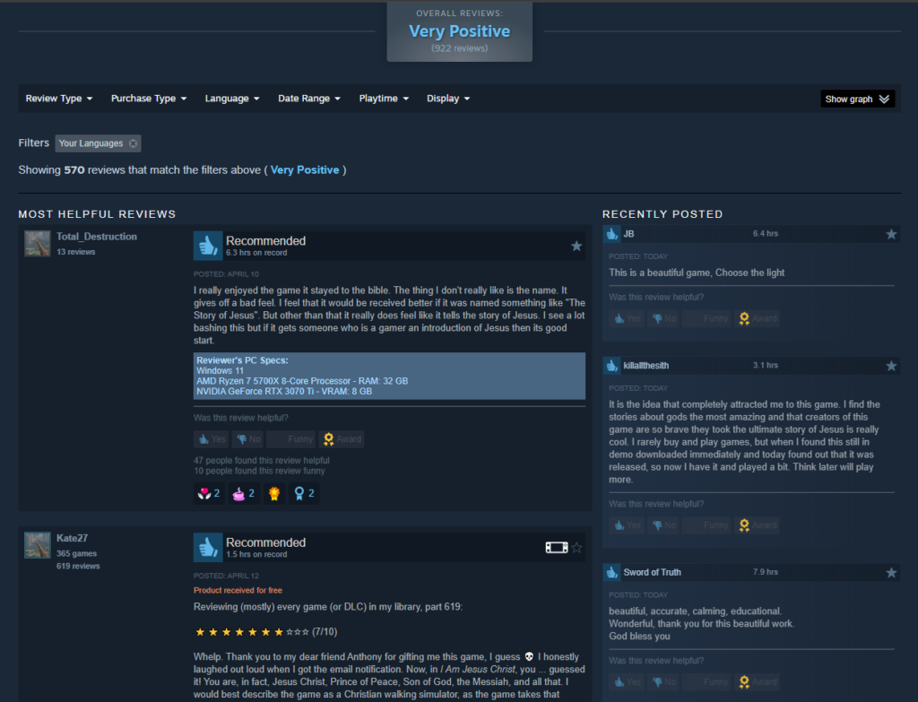Steam Reviews