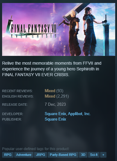 Steam Page