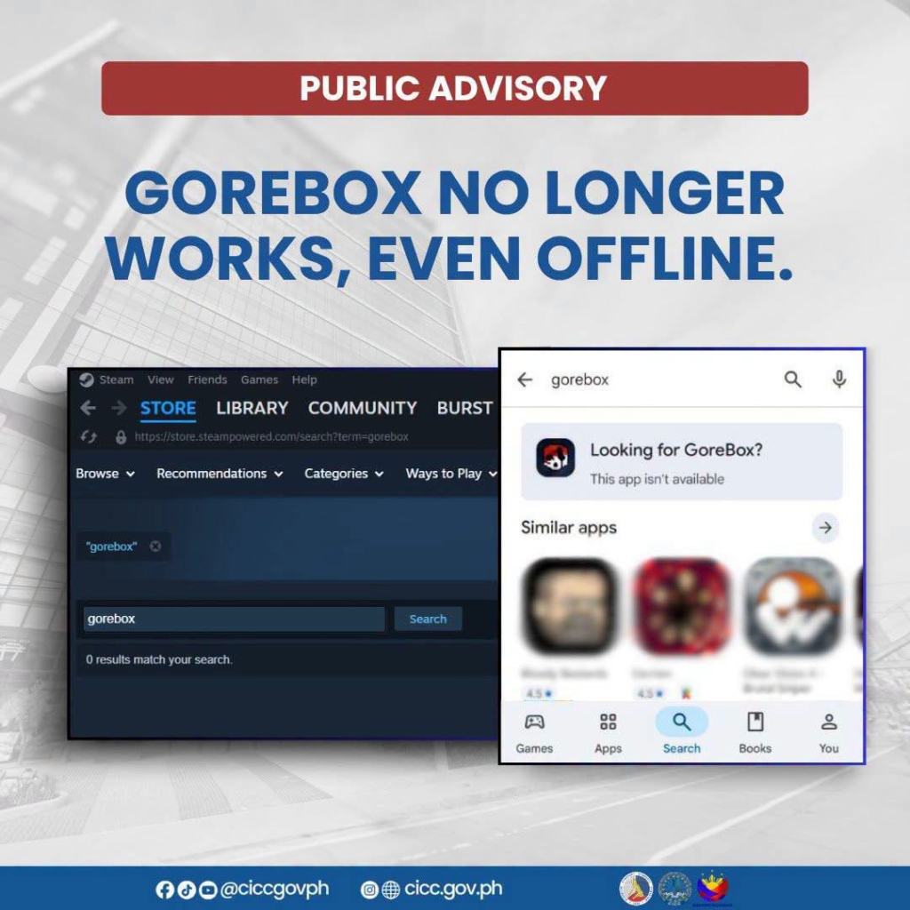 Gorebox banned