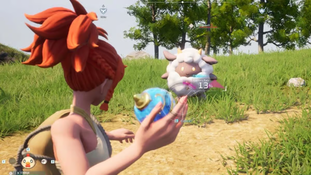Throwing a Pal Sphere
