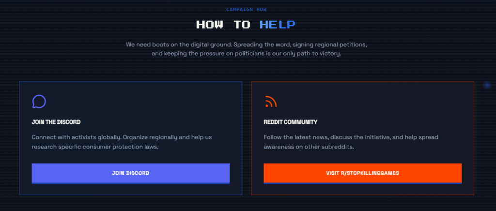 Stop Killing Games Site