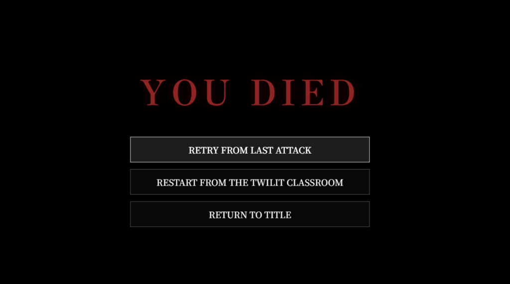 You died