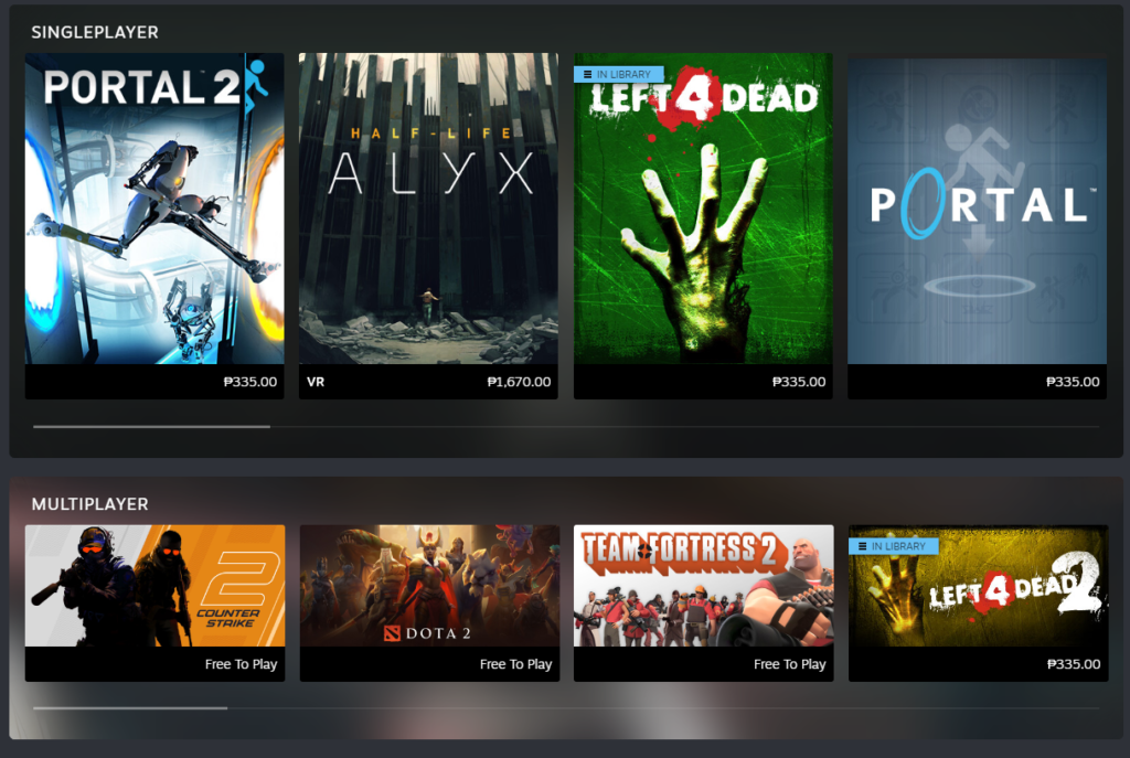 Valve Games