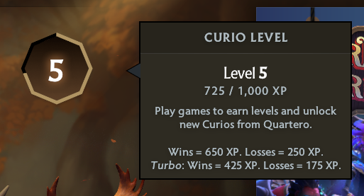Curio Level Progression
